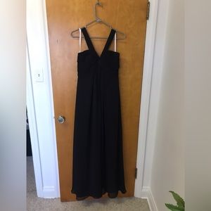 Black Chiffon Bridesmaids Dress